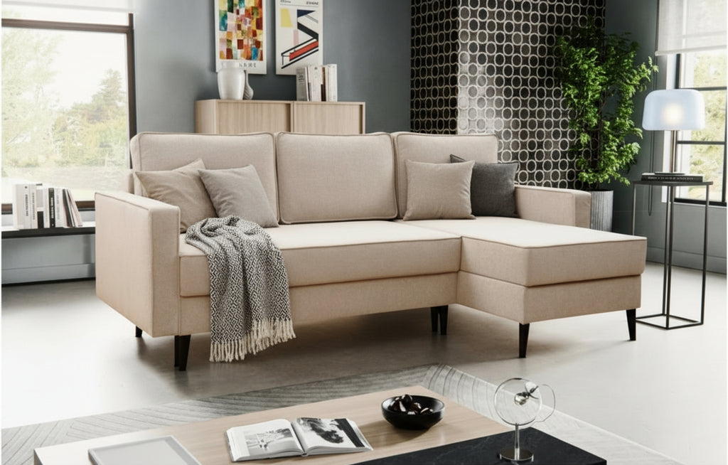 Narożnik BELLA z funkcją spania 140x200 – elegancja i komfort w nowoczesnym wydaniu
